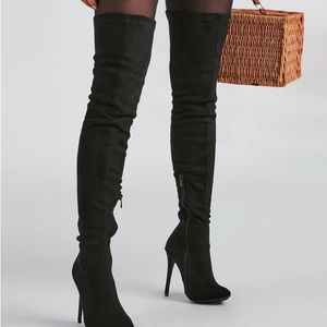 Knee High Lace Up Boots